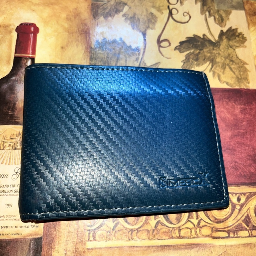 Navy Blue Leather wallet